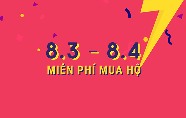 Khuyến mãi 100% phí mua hộ từ 8/3 – 8/4